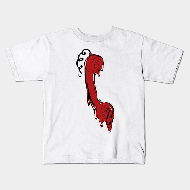 Melted phone Kids T-Shirt by clownshop